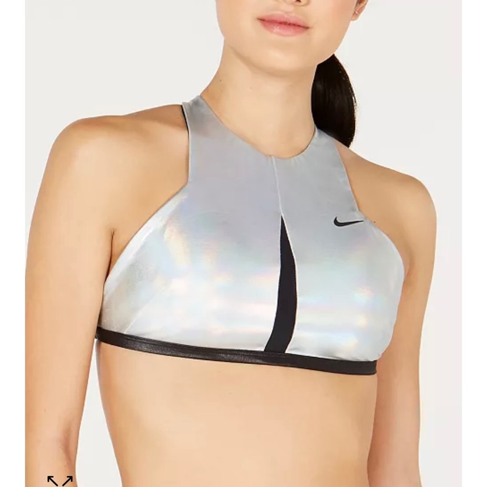 Nike Flash metallic reversible swim top